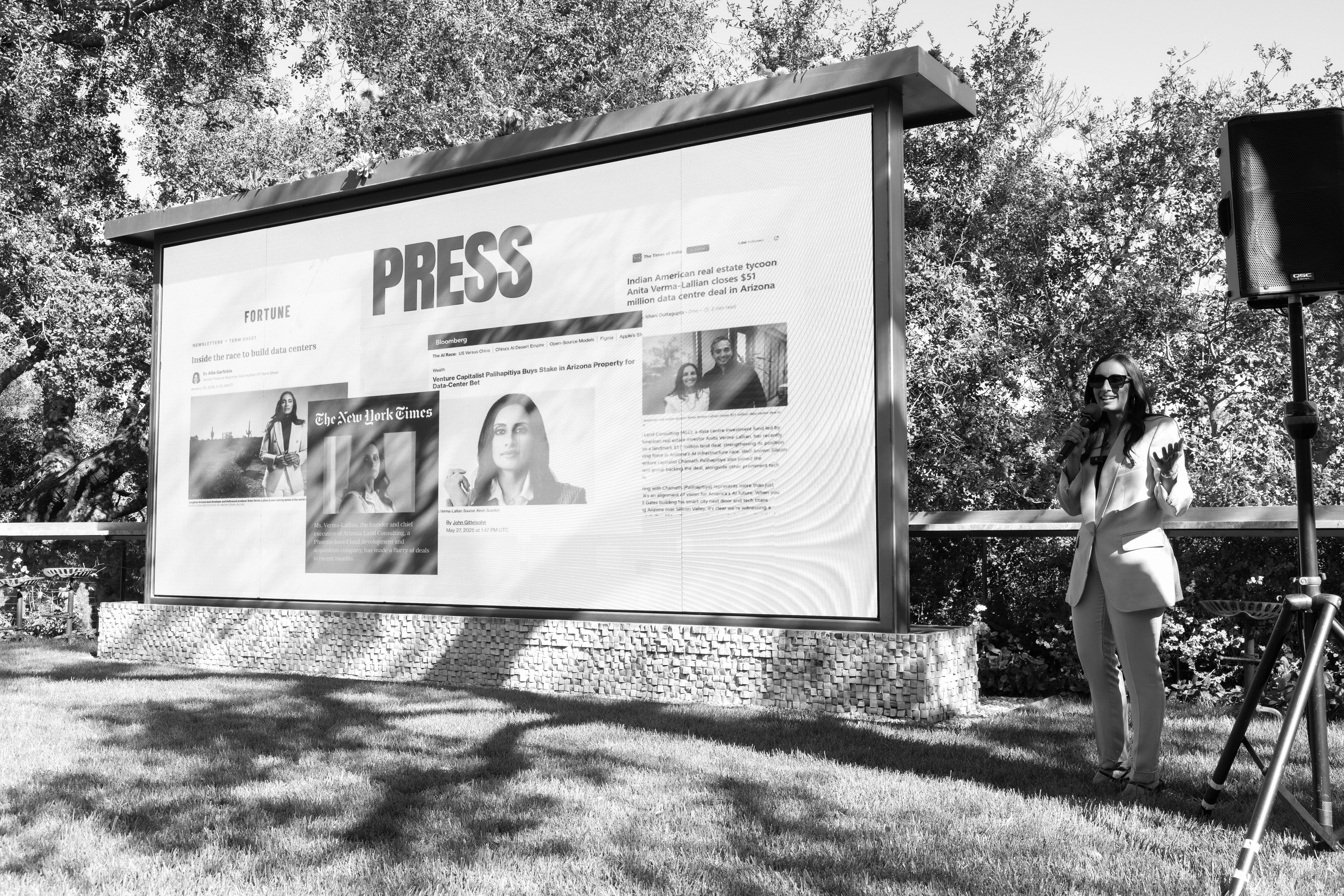 Anita Verma-Lallian, Arizona Land Consulting &mdash; AI infrastructure development press campaign by The SOCIETY Group.